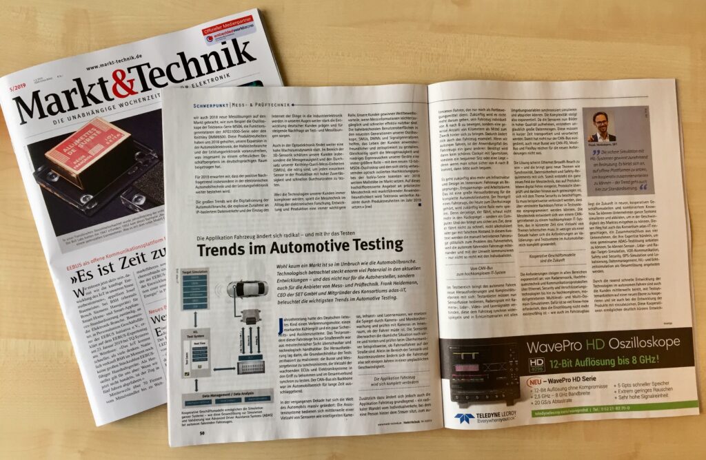 Artikel der SET in der Markt & Technik